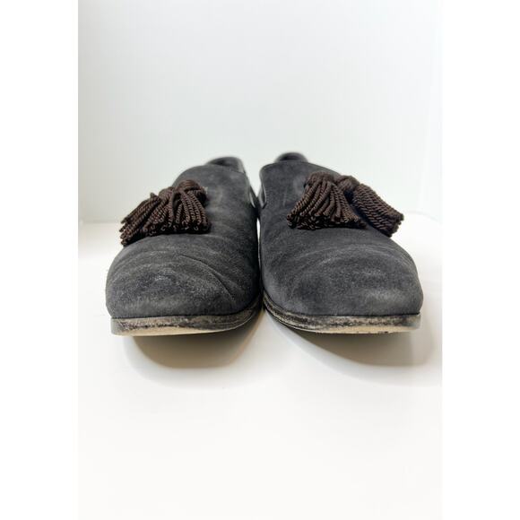 Jimmy Choo Brown Suede and Leather Foxley Tassel Loafers, Size 46 - Picture 4 of 14